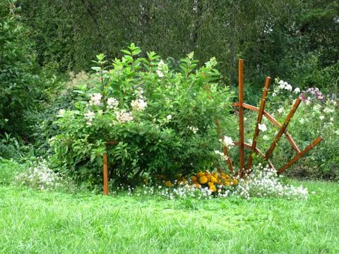 Flowerbed in a park Stock Photos