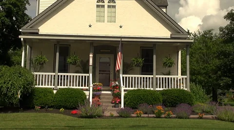Flowered house Stock Footage 33640694
