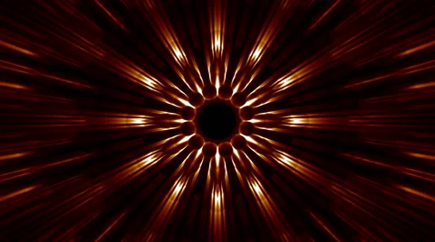 Flowered Kaleidoscope Fire Animation Stock Footage 55014868