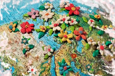 Flowered middle east Stock Photos