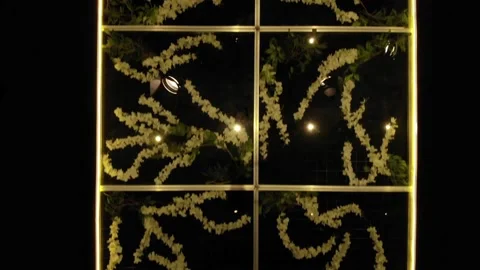 Flowered podium drone shoot 動画素材 141855420