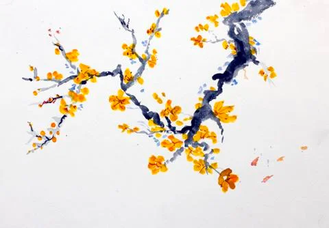 Flowering branch Stock Illustration