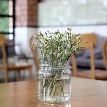 Flowering grass in vase Stock Photos