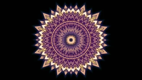 Flowering mandala animation Stock Footage 174732887