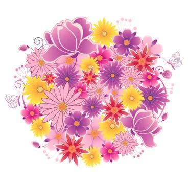 Flowering planet Stock Illustration
