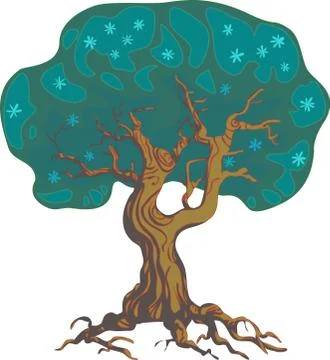 Flowering tree Stock Illustration