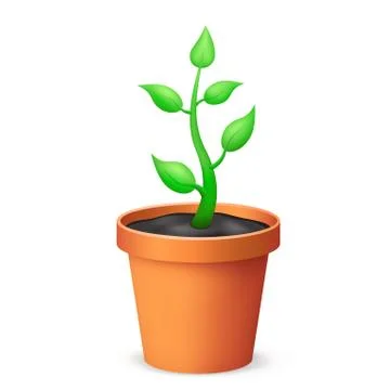 The flowerpot Stock Illustration