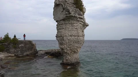 Flowerpot Rock Formation Stock Footage 142965777