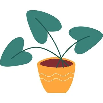 Flowerpot vector plant grows in pot icon isolated 스톡 일러스트