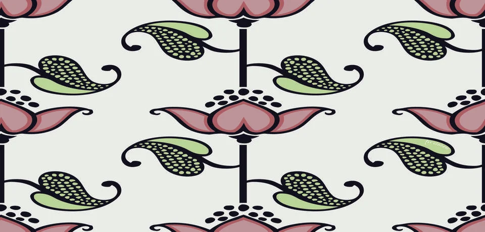 Flowers 4elsie eamless pattern background Illustrazione stock
