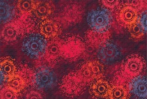 Flowers abstract background pattern. Red contract colors template for creativ Stock Illustration