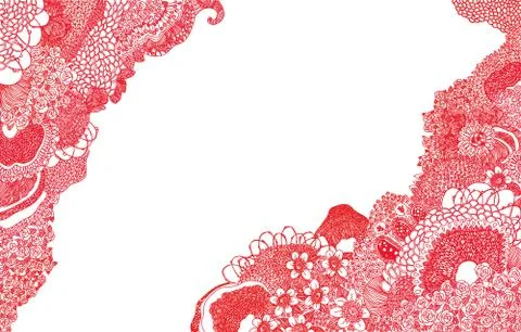 Flowers abstract seamless background Illustrazione stock