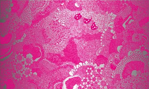 Flowers abstract seamless background Stock Illustration