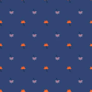 Flowers abstract seamless pattern. Hand drawn nature background. Stock Illustration