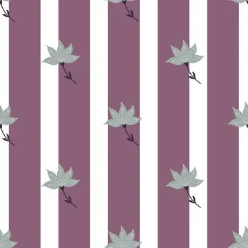 Flowers abstract seamless pattern. Hand drawn nature background. Stock Illustration