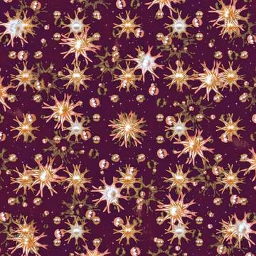  Flowers and Balls Pattern Dynamic flowers and balls decorative pattern de... Stock Photos