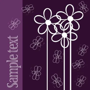 Flowers and bugs Stock Illustration