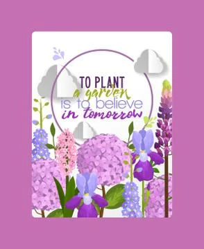 Flowers and floral vector pattern watercolor flowered greeting card holiday Illustrazione stock