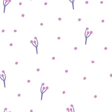Flowers and herbs seamless pattern. Romantic floral background. Perfect for f Stock Illustration