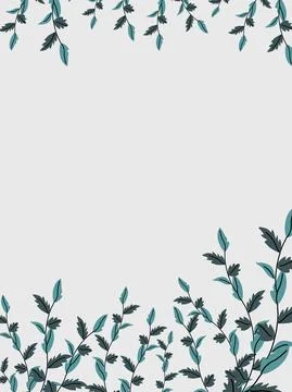 Flowers and leaves background Illustrazione stock