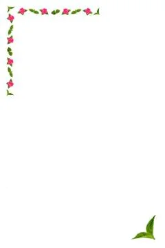 Flowers and leaves of hydrangea, the frame / border Stock Illustration