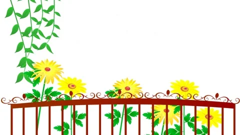 Flowers and plants background and 2d animation, grass, green screen Stock Footage 246556662