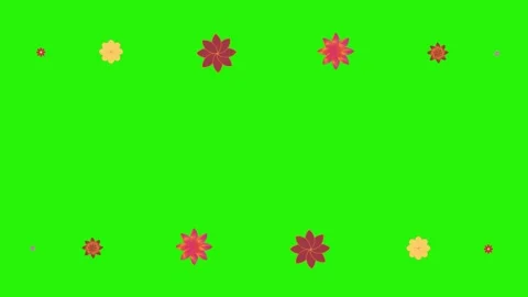 Flowers animation motion on green screen, design elements Stock Footage 329623217