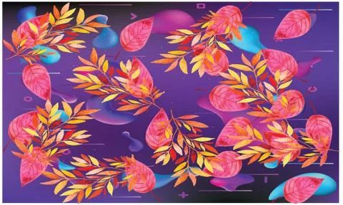 Flowers are on abstract background Stock Illustration