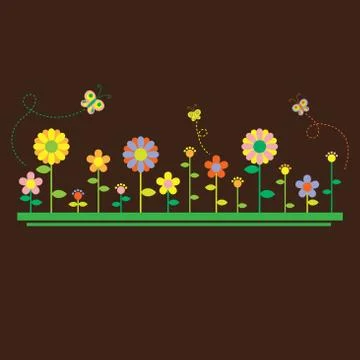 Flowers background Stock Illustration