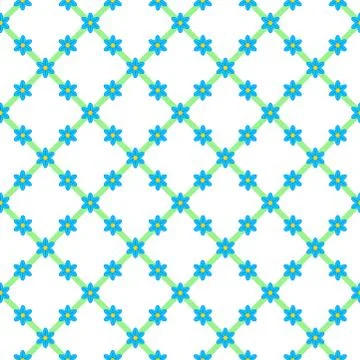 Flowers background, vector seamless pattern Illustrazione stock