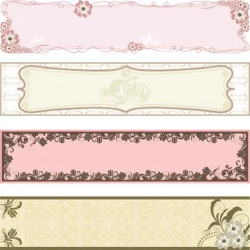 Flowers banners Stock Illustration