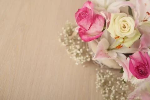 Flowers in basket 库存照片