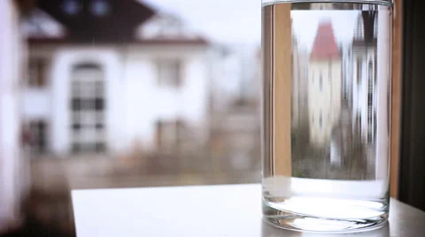 Flowers being put into the vase standing on the windowsill Vidéo 50300976