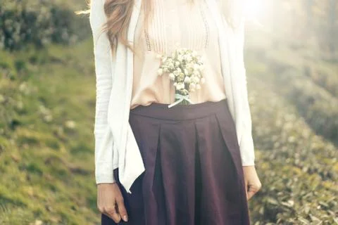 Flowers in a belt Stock Photos