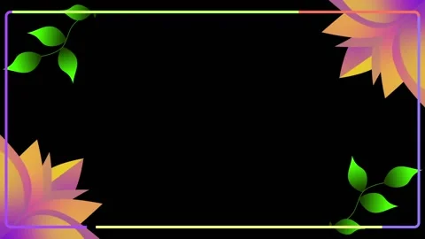 Flowers on a black background with copy space Stock Footage 237151505