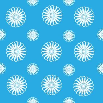 Flowers on blue background Stock Illustration