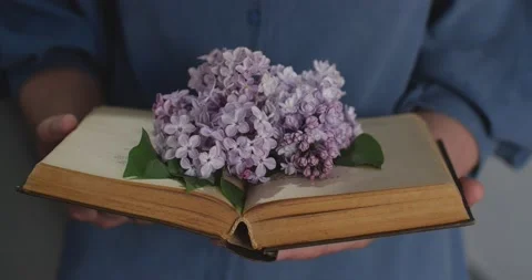 Flowers in book 스톡 동영상 197110501