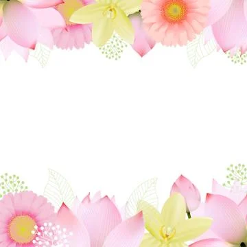 Flowers Borders Stock Illustration