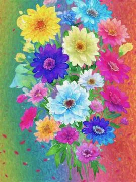Flowers Bouquet Stock Illustration