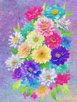 Flowers Bouquet Stock Illustration
