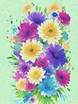 Flowers Bouquet Stock Illustration