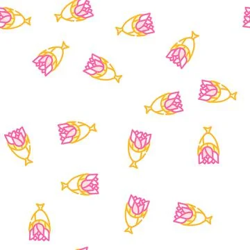 Flowers bouquet vector seamless pattern Stock Illustration