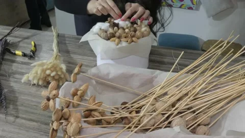 In Flowers boutique Stock Footage 148042201