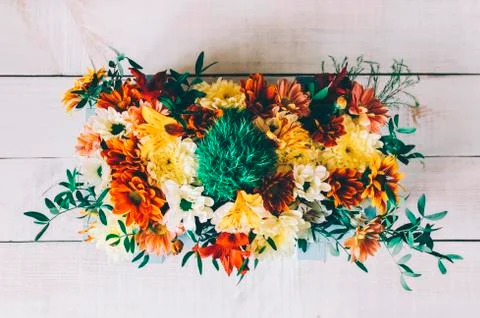 Flowers In Box Stock Photos