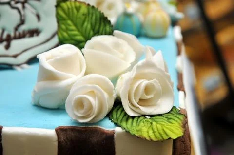 Flowers cake Stock Photos