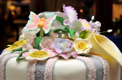 Flowers cake Stock Photos