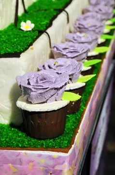 Flowers cake Stock Photos