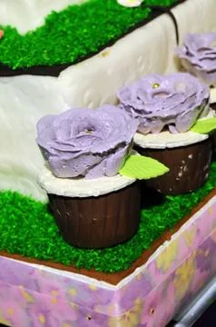Flowers cake Stock Photos