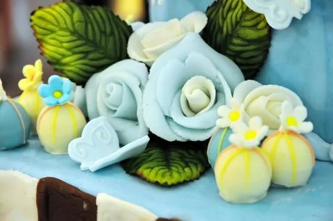 Flowers cake Stock Photos