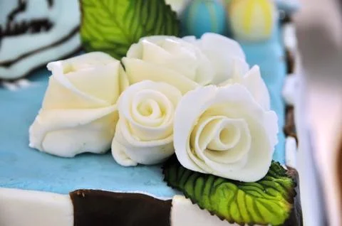 Flowers cake Stock Photos